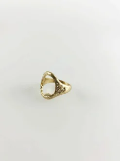Rings*SVNX Cut Out Signet Ring Gold