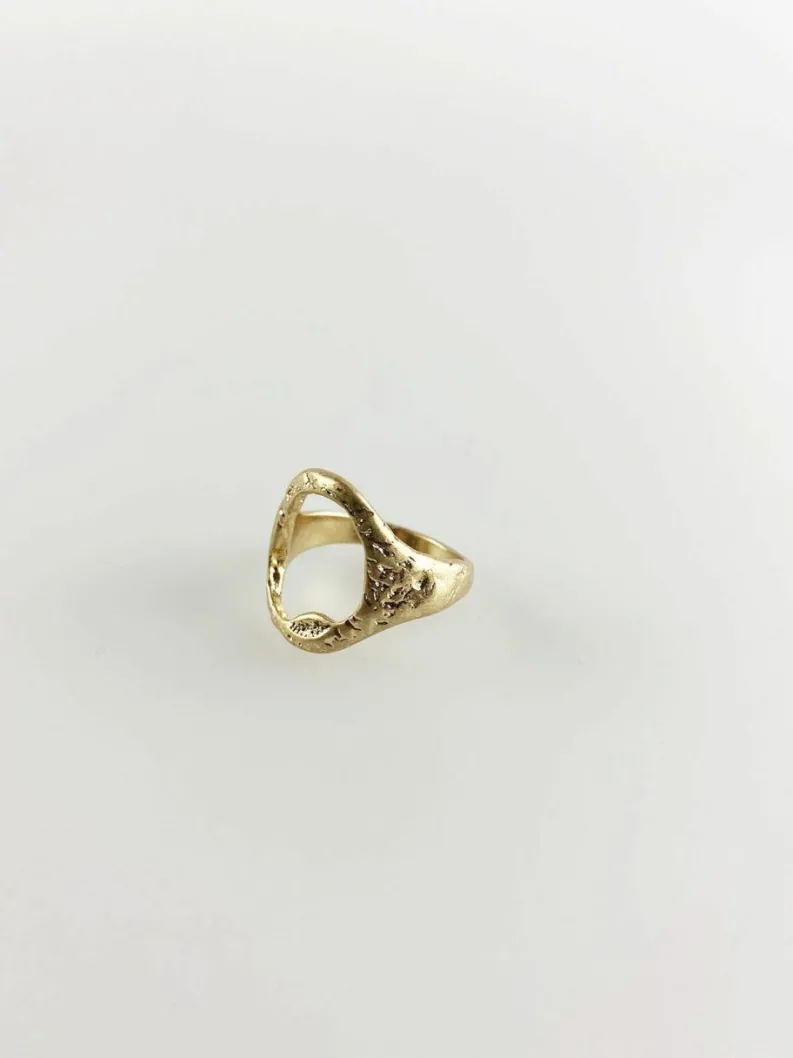 Rings*SVNX Cut Out Signet Ring Gold