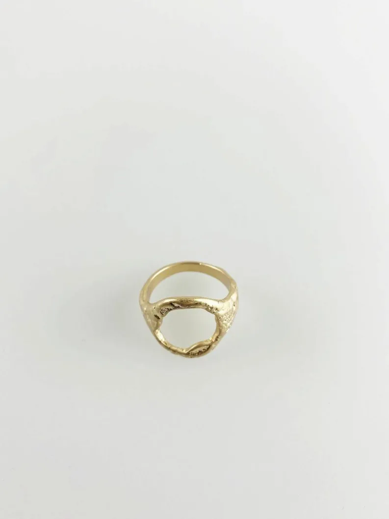 Rings*SVNX Cut Out Signet Ring Gold
