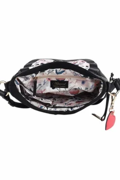 Shoulder Bags*Ashwood Leather Dazzling Flap Over Real Leather Shoulder Bag Black