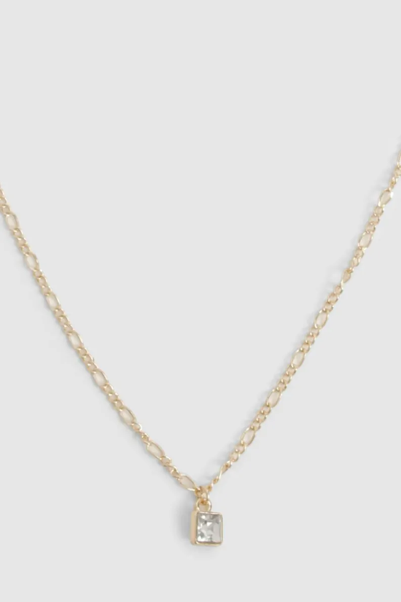Necklaces*boohoo Delicate Diamante Necklace gold