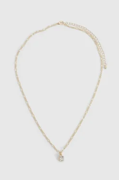 Necklaces*boohoo Delicate Diamante Necklace gold