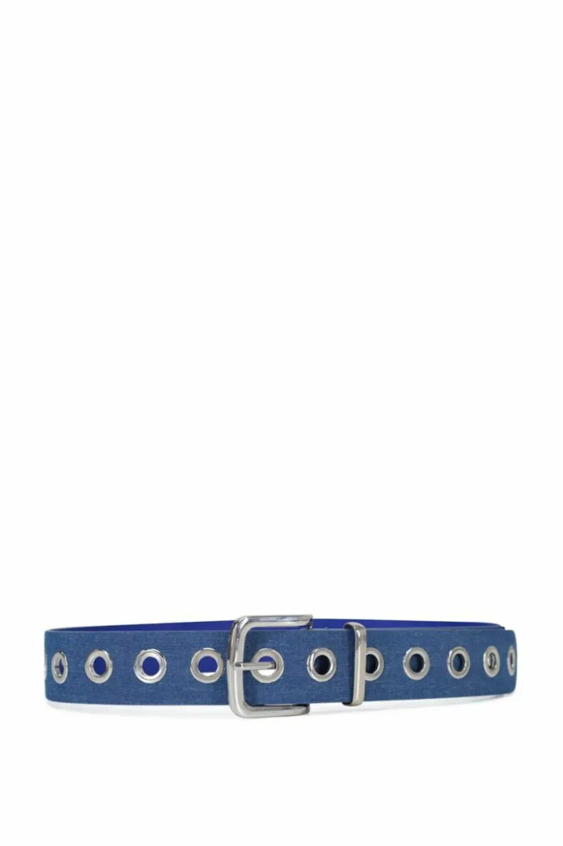Belts*My Accessories London Denim Eyelet Belt Blue