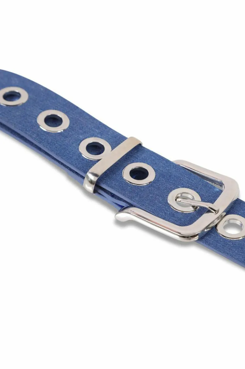 Belts*My Accessories London Denim Eyelet Belt Blue