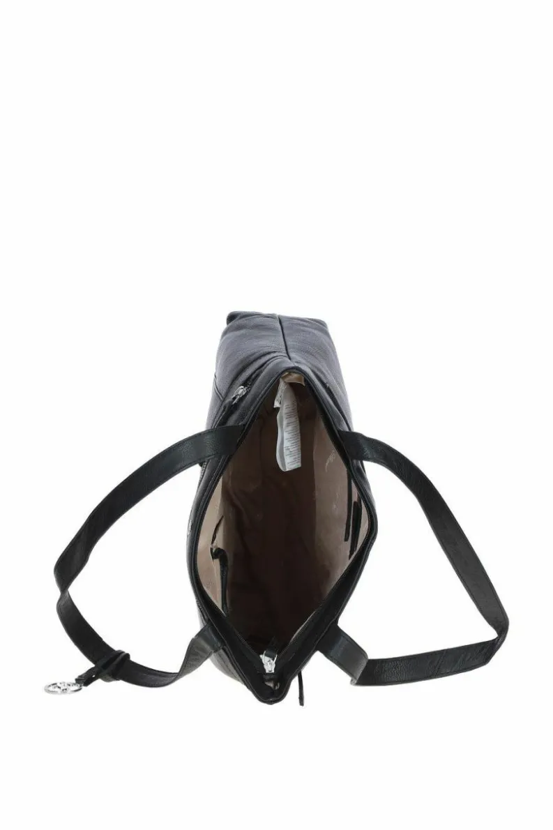 Shoulder Bags|Handbags*Ashwood Leather Derry' Classic Real Leather Zipped Shoulder Bag Black