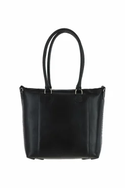 Tote Bags*Ashwood Leather Di Lusso' Vegetable Tanned Large Real Leather Tote Bag Black