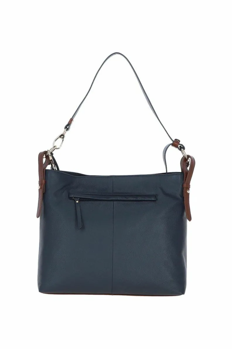 Shoulder Bags*Ashwood Leather Di tendenza' Leather Shoulder Bag for Women Navy