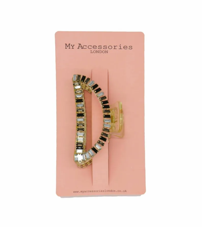 Hair Accessories*My Accessories London Diamanté Hair Clip Black