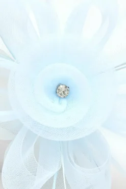 Hair Accessories*Quiz Diamante Flower Headband Fascinator Light Blue