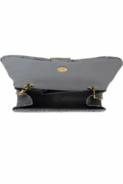 Clutch Bags*SVNX Diamante Glittery Clutch in Grey