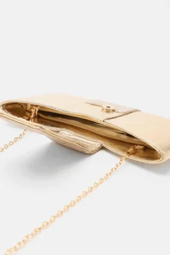 Handbags|Clutch Bags*Quiz Diamante Jewel Bow Bag Gold