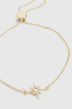 Bracelets*boohoo Diamante Mini Star Toggle Bracelet gold