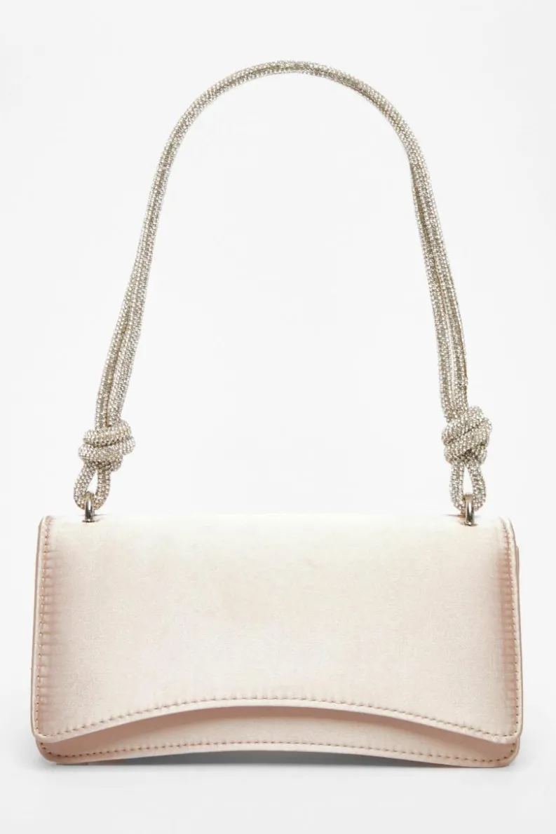 Shoulder Bags|Handbags*Quiz Diamante Shoulder Bag Off White
