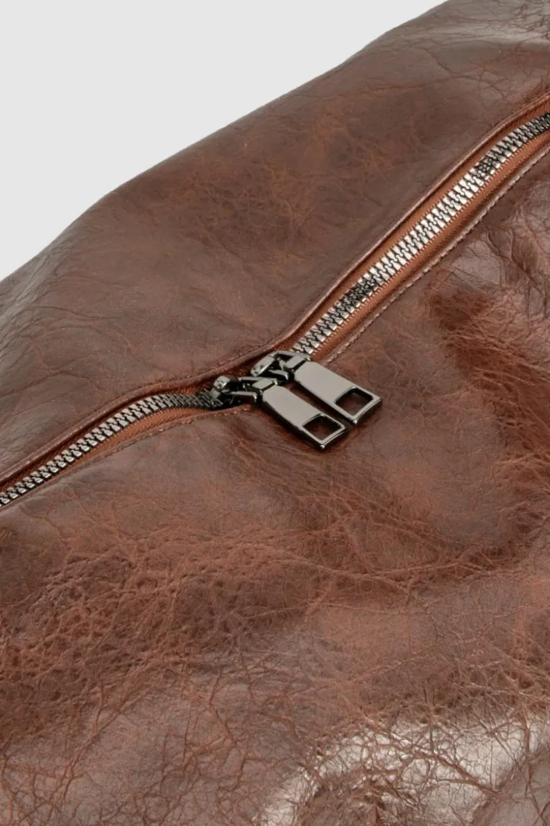 Handbags|Tote Bags*boohoo Distressed Faux Leather Slouchy Tote Bag chocolate