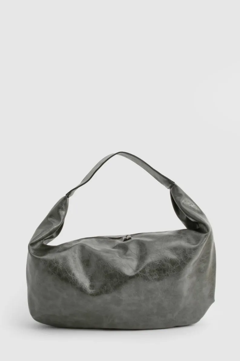 Handbags|Tote Bags*boohoo Distressed Faux Leather Slouchy Tote Bag charcoal