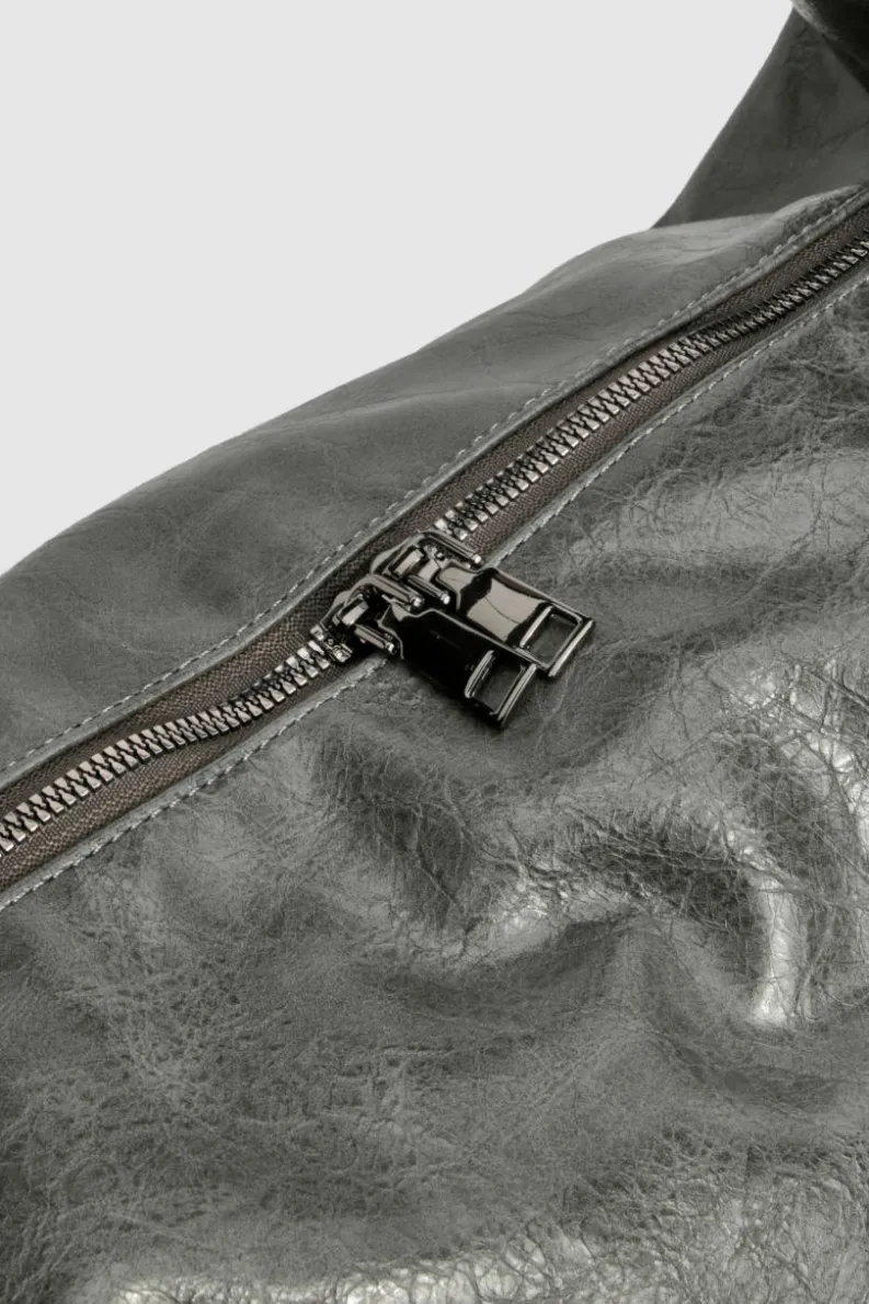 Handbags|Tote Bags*boohoo Distressed Faux Leather Slouchy Tote Bag charcoal