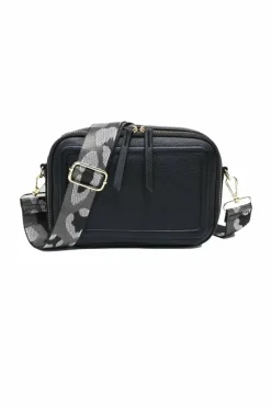 Cross-Body Bags|Handbags*Kitise Double Ribbon Zip Compartments Small Crossbody Bag With Canvas Strap Black