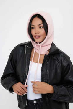 Hats & Gloves|Hats & Gloves*My Accessories London Drawstring Balaclava Light Pink