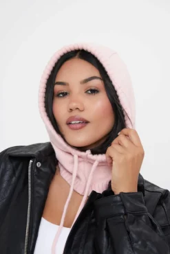 Hats & Gloves|Hats & Gloves*My Accessories London Drawstring Balaclava Light Pink