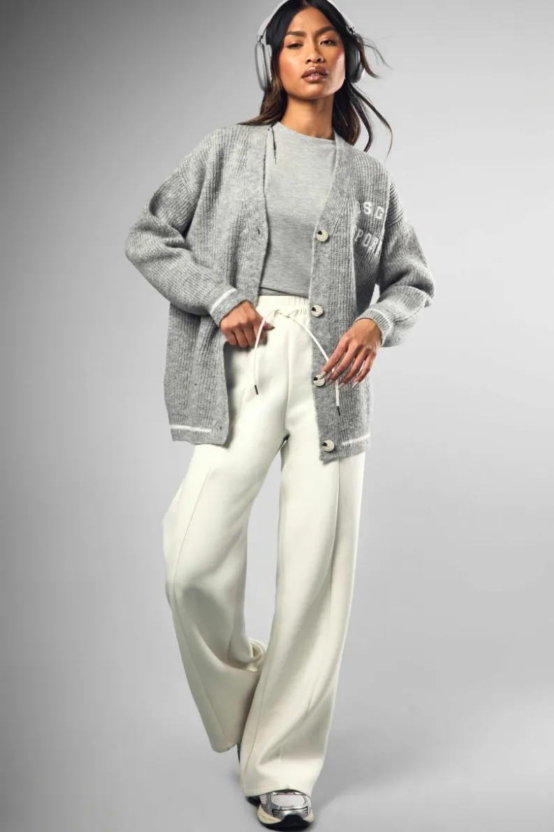Cardigans|Dsgn Studio*boohoo DSGN Sport Knitted Cardigan mid grey