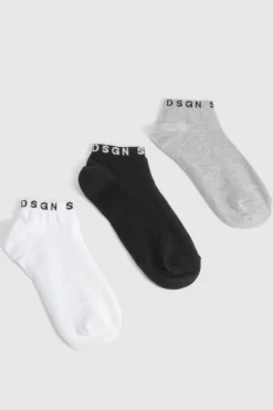Tights & Socks|Tights & Socks*boohoo Dsgn Studio 3 Pack Trainer Socks multi