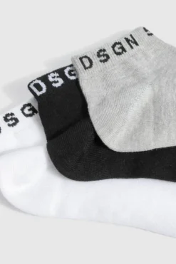Tights & Socks|Tights & Socks*boohoo Dsgn Studio 3 Pack Trainer Socks multi