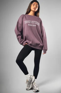 Sweatshirts|Dsgn Studio*boohoo Dsgn Studio Applique Oversized Sweatshirt grape