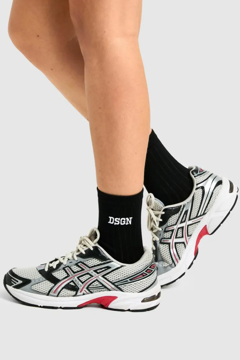 Tights & Socks|Tights & Socks*boohoo DSGN Studio Embroidered Crew Socks black