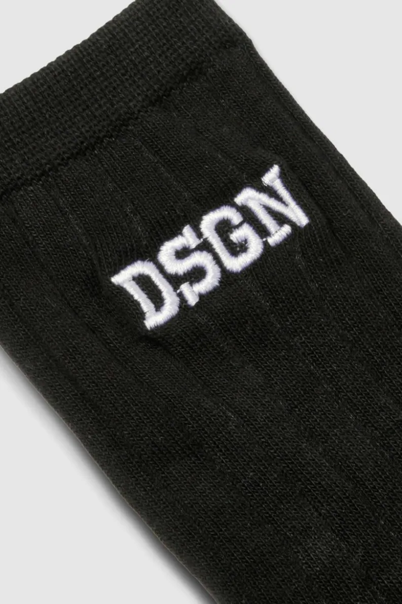 Tights & Socks|Tights & Socks*boohoo DSGN Studio Embroidered Crew Socks black