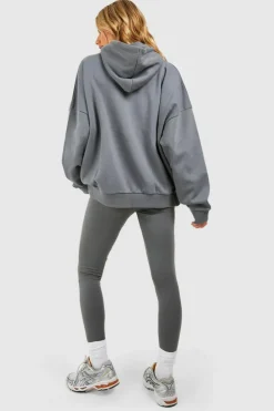 Up To 80% Off Winter Warmers|Leggings*boohoo Dsgn Studio Oversized Hoodie And Legging Tracksuit charcoal