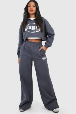 Up To 80% Off Winter Warmers|Tracksuits*boohoo Dsgn Studio Slogan Half Zip Hoodie Tracksuit charcoal