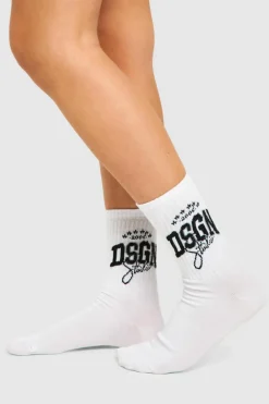 Tights & Socks|Tights & Socks*boohoo Dsgn Studio Sports Sock white