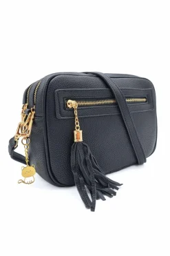 Handbags|Cross-Body Bags*Kitise Dual Zipper Tassel Charm Crossbody Camera Bag Black
