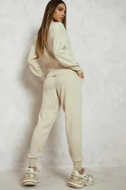 Knitted Co-Ords|Joggers*boohoo Knitted Tracksuit ecru