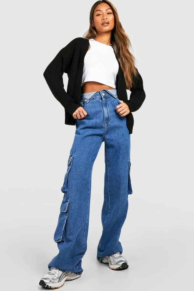 Cardigans|Jumpers & Cardigans*boohoo Edge To Edge Crop Cardigan black