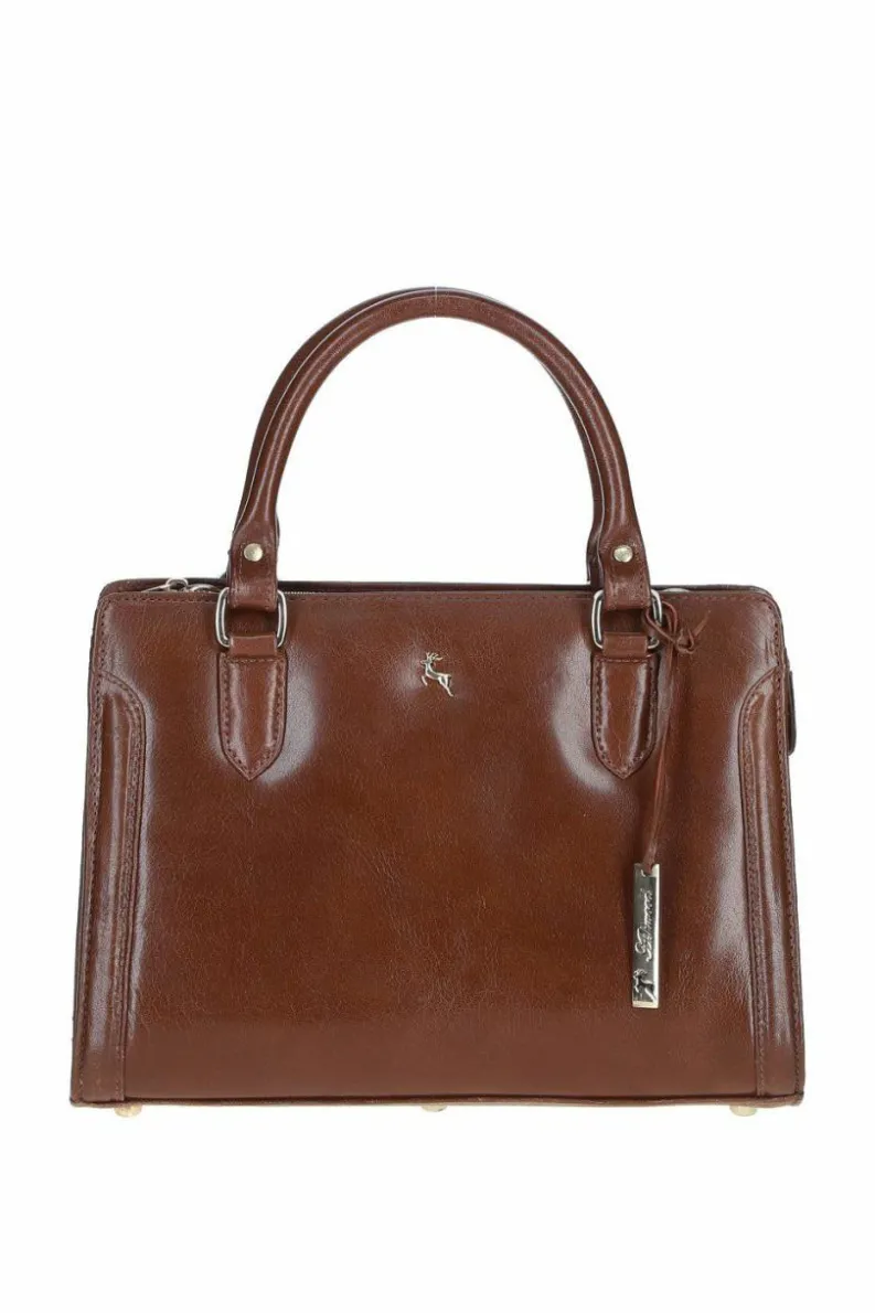 Shoulder Bags*Ashwood Leather Elegant Leather Handbag With Removable Shoulder Strap Tan