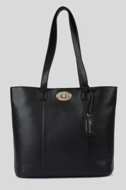 Shoulder Bags|Handbags*Ashwood Leather Elegante Firenze' Real Leather Tote Bag Black
