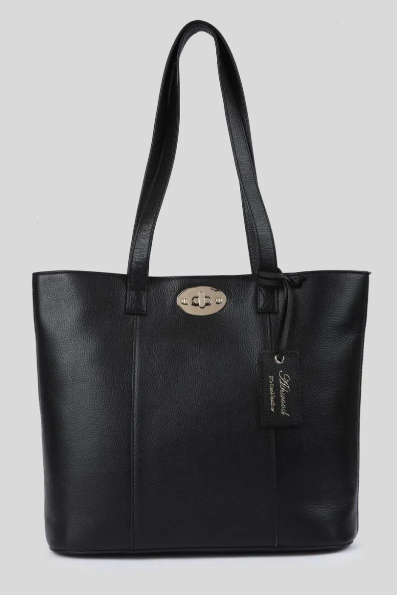 Shoulder Bags|Handbags*Ashwood Leather Elegante Firenze' Real Leather Tote Bag Black