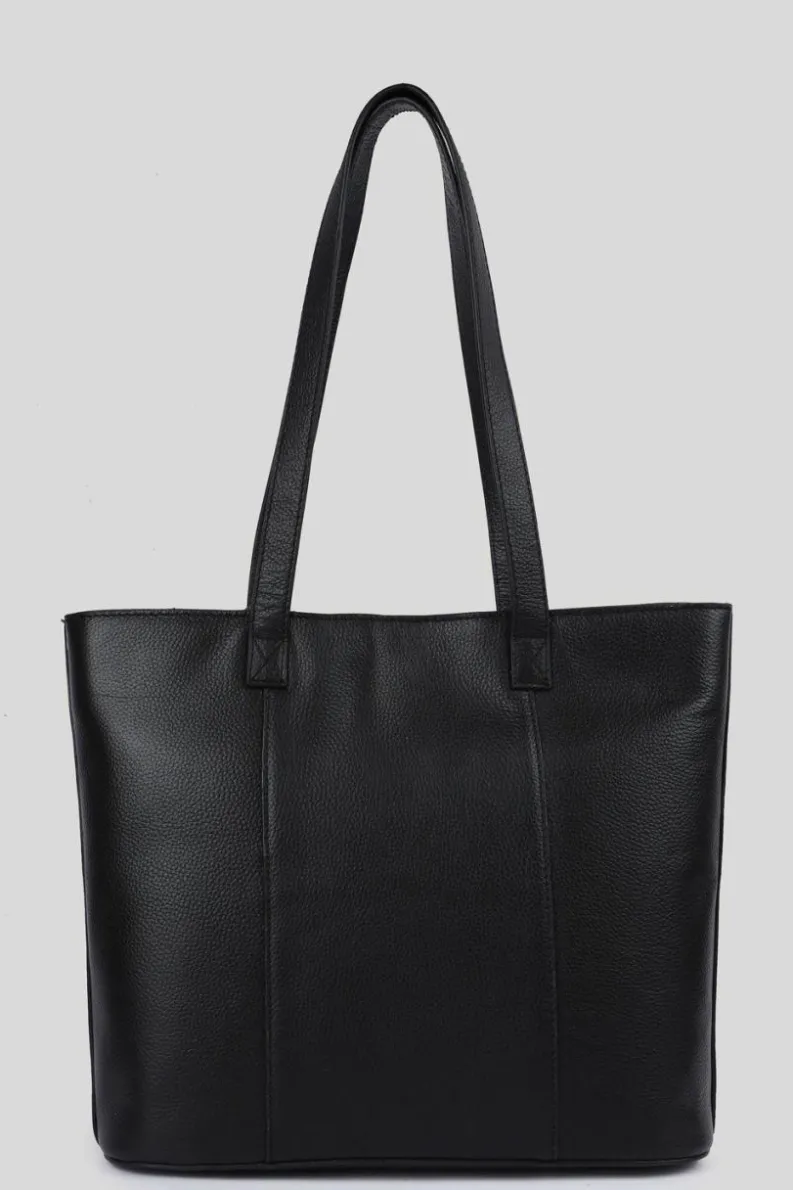Shoulder Bags|Handbags*Ashwood Leather Elegante Firenze' Real Leather Tote Bag Black
