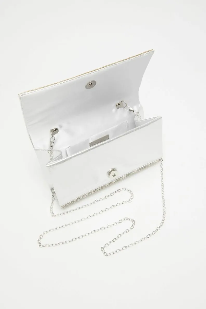 Handbags|Clutch Bags*Quiz Embellished Bag Silver