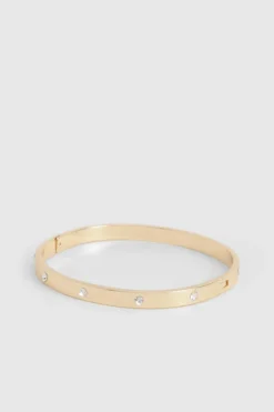 Bracelets*boohoo Embellished Detail Bangle gold