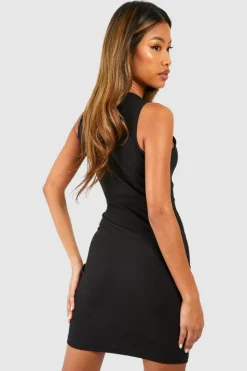 Bodycon Dresses|Mini Dresses*boohoo Embellished Rib Mini Dress black