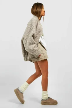 Flats|Cosy Boots*boohoo Embroidered Cosy Mules mocha