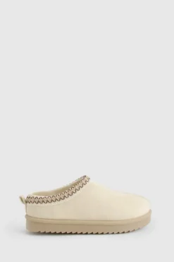 Cosy Boots|All Boots*boohoo Embroidered Cosy Mules beige