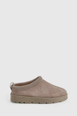Cosy Boots*boohoo Embroidered Cosy Mules taupe