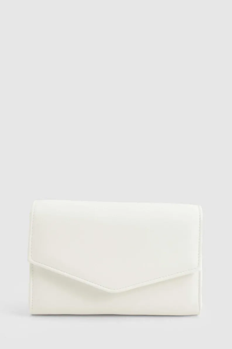 Handbags|Clutch Bags*boohoo Envelope Chain Clutch Bag white