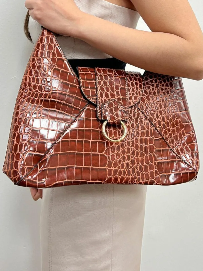 Shoulder Bags*SVNX Envelope Hobo Bag in Brown