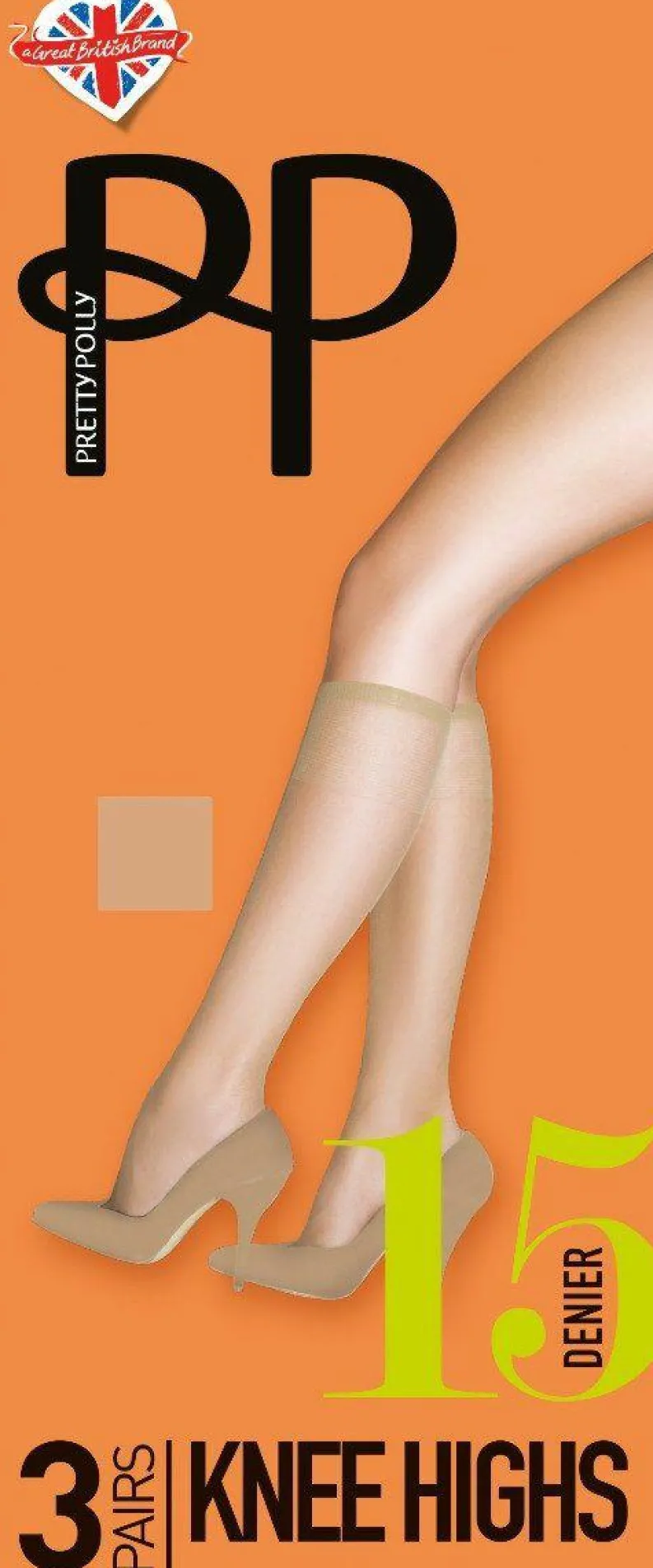 Tights & Socks|Tights & Socks*Pretty Polly Everyday 15 Denier Knee Highs 3 Pair Pack - Natural