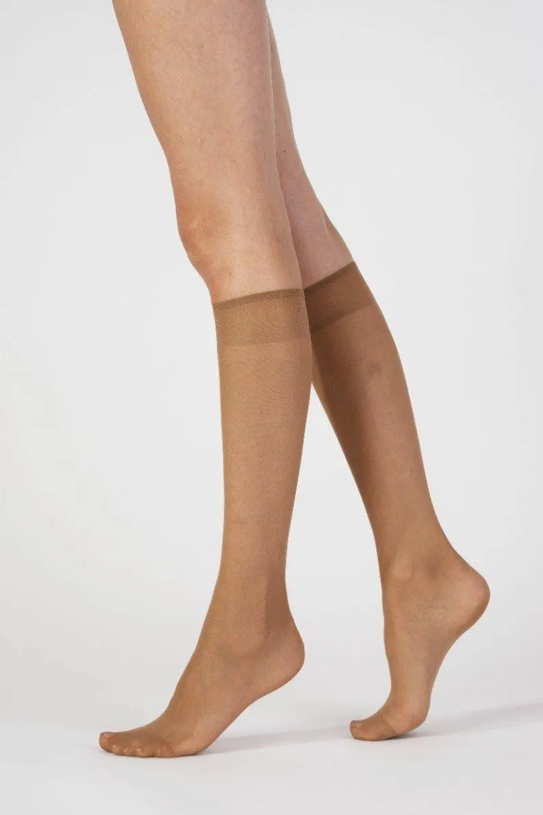 Tights & Socks|Tights & Socks*Pretty Polly Everyday 15 Denier Knee Highs 3 Pair Pack - Natural