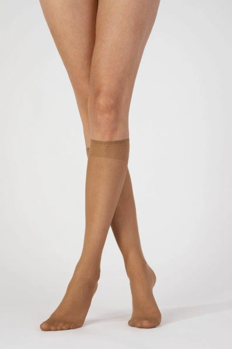 Tights & Socks|Tights & Socks*Pretty Polly Everyday 15 Denier Knee Highs 3 Pair Pack - Natural